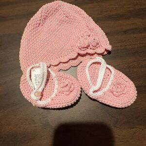 Girls Infant Hat And Booties